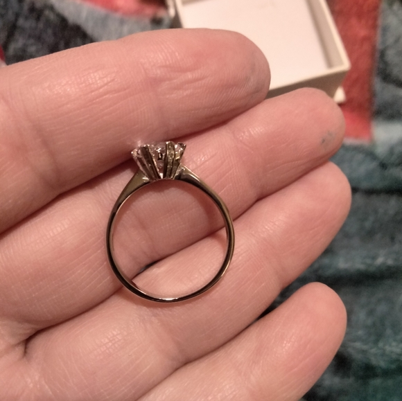 Moissanite Diamond Heart Ring - Picture 2 of 4